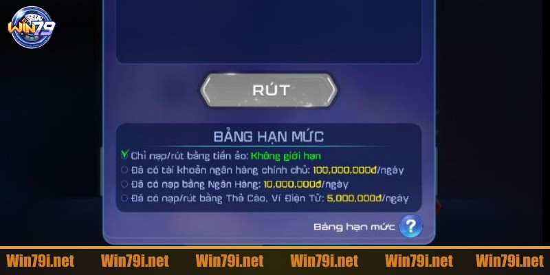 Không thể rút được do tài khoản hết hạn mức